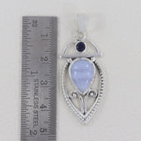 Kyanite With Blue Topaz Gemstone Silver Pendant