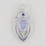 Kyanite With Blue Topaz Gemstone Silver Pendant