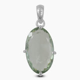 925 Sterling Silver Green Amethyst Pendants