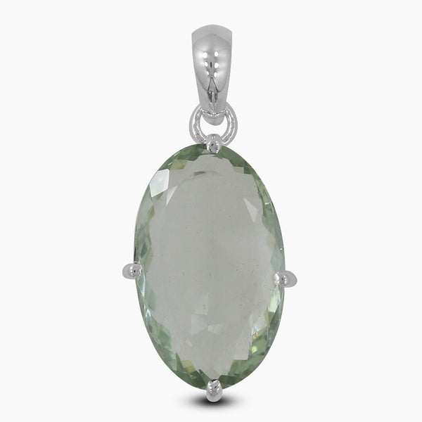 925 Sterling Silver Green Amethyst Pendants
