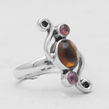925 Sterling Silver Multi Tourmaline Rings