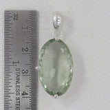 925 Starling Silver Green Amethyst Pendant