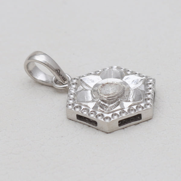 Uncut Diamond Silver Designer Pendants