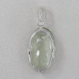 925 Starling Silver Green Amethyst Pendant