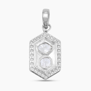 925 Sterling Silver Uncut Diamond Pendants