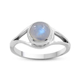 Natural Blue Larimar Gemstone 925 Silver Ring