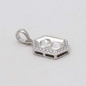 925 Sterling Silver Uncut Diamond Pendants