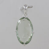 925 Starling Silver Green Amethyst Pendant