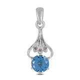 925 Sterling Silver Crystal Pendant