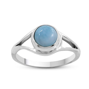 Natural Rainbow Moonstone Silver Ring