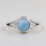 Natural Rainbow Moonstone Silver Ring