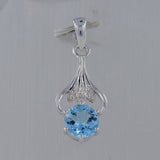 925 Sterling Silver Crystal Pendant