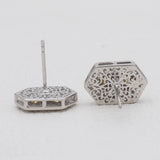 925 Sterling Silver Uncut Diamond Earrings