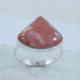 Rhodochrosite Silver Ring