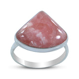 Rhodochrosite Silver Ring