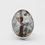 Raw Astrophyllite Gemstone Silver Rings