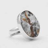 Raw Astrophyllite Gemstone Silver Rings
