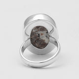 Raw Astrophyllite Gemstone Silver Rings