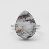 Raw Astrophyllite Gemstone Silver Rings
