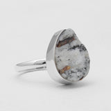 Raw Astrophyllite Gemstone Silver Rings