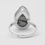 Raw Astrophyllite Gemstone Silver Rings