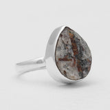 Raw Astrophyllite Gemstone Silver Rings