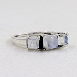 Rainbow Moonstone Silver Ring