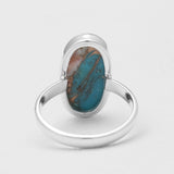 Spiny Oyster Turquoise Silver Rings