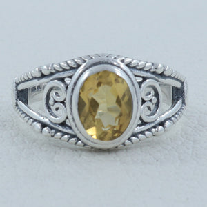 Citrine Silver Ring