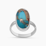 Spiny Oyster Turquoise Silver Rings