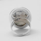 Dendritic Opal Silver Rings
