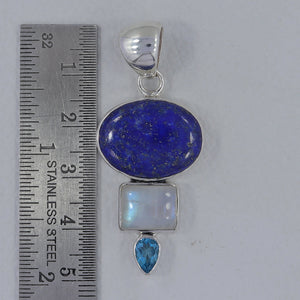 Lapis Lazuli Silver Pendants