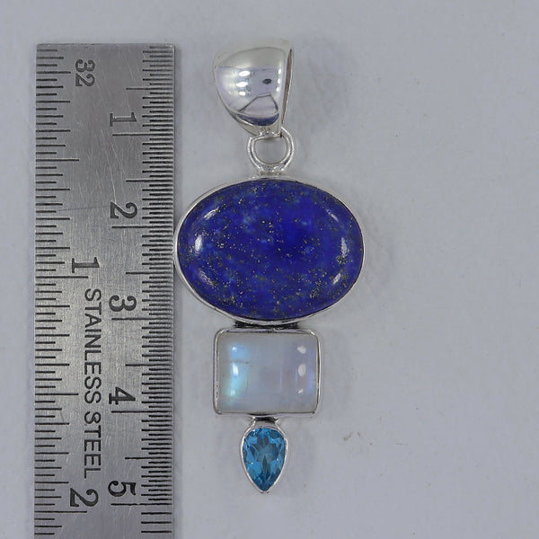 Lapis Lazuli Silver Pendants
