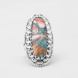 925 Sterling Silver Polychrome Jasper Rings