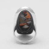 Blue Lace Agate Silver Designer Rings