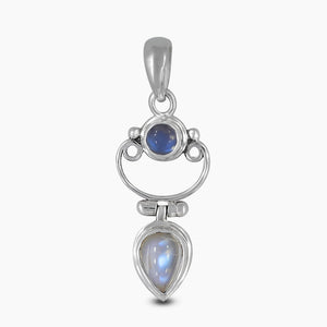 Rainbow Moonstone Silver Pendants