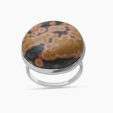 Peanut Wood Jasper Silver Rings