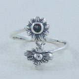 Gorgeous Colorful Mystic Quartz Gemstone 925 Sterling Silver Ring