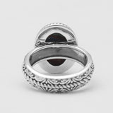 Rainbow Calsilica Silver Rings