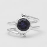 Rainbow Moonstone Silver Rings