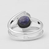 Rainbow Moonstone Silver Rings