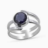 Rainbow Moonstone Silver Rings
