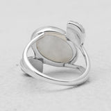 Natural Blue Chalcedony 925 Sterling Silver Ring