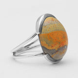 Mustard Jasper Silver Rings