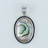 Abalone Shell Gemstone Silver Pendant