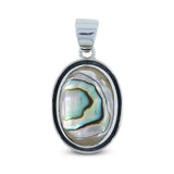 925 Starling Silver Abalone Shell Pendant