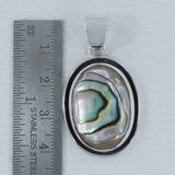 Abalone Shell Gemstone Silver Pendant