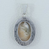 Abalone Shell Gemstone Silver Pendant