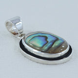 925 Starling Silver Abalone Shell Pendant