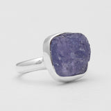 Raw Tanzanite Silver Rings